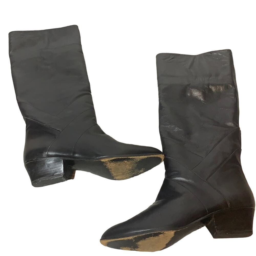 Vintage Black Combat & Moto Boots